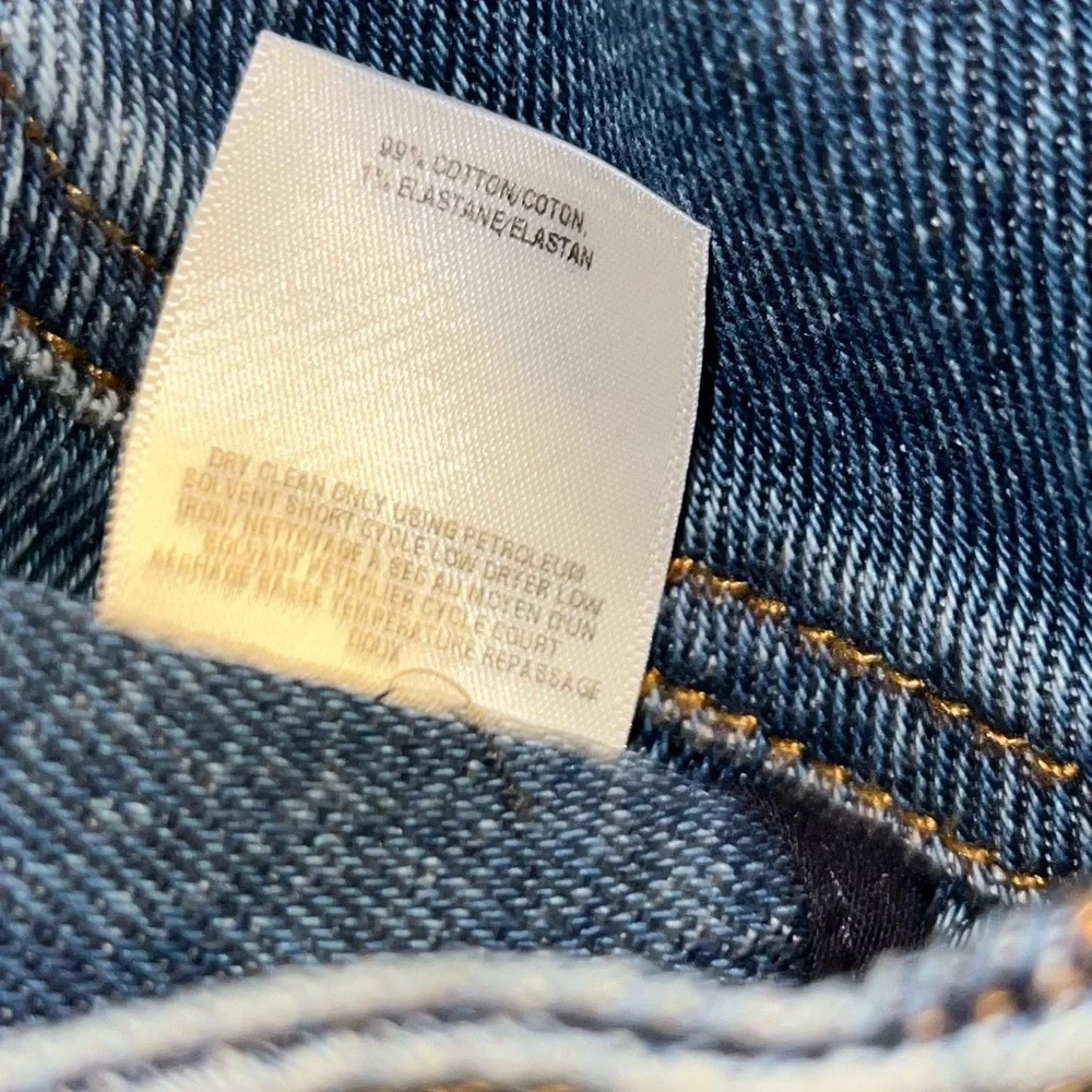 OSCAR DELA RENTA Sweetheart Neck Denim Dress in Medium Wash made in ITALY - Picture 3 of 17